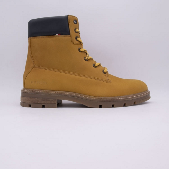 Tommy hilfiger<br>hilfiger padded nubuck boot jaune