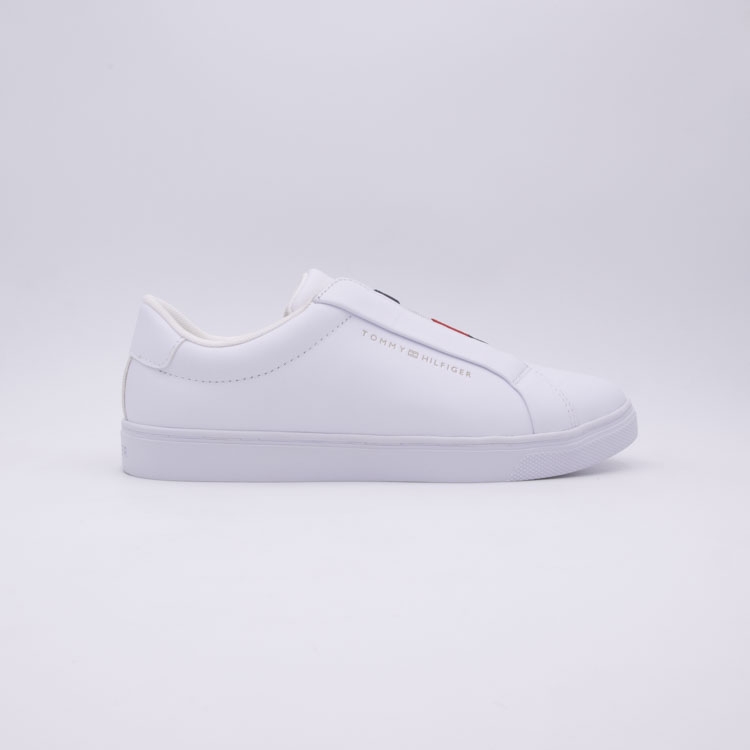 Tommy hilfiger<br>elastic slip on sneaker blanc