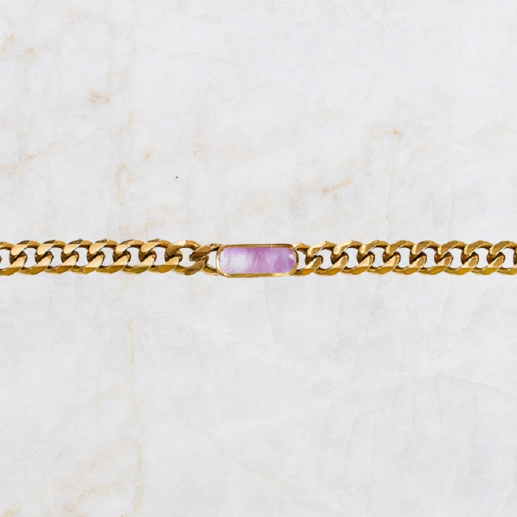 Emma et chloe<br>bracelet chaine columba violet