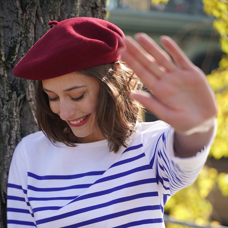 Le beret francais<br>beret standard ast018 bordeaux