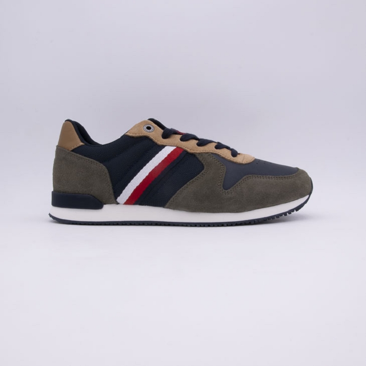 Tommy hilfiger<br>iconic runner mix kaki
