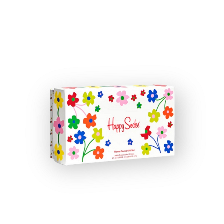Happy socks<br>3 pack flower socks gift set    9106601_3